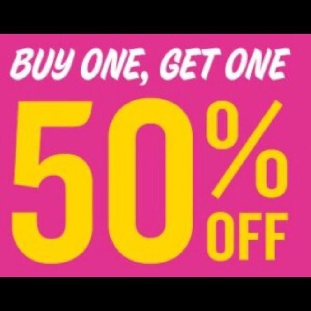 Closet sale- lower price item will be 50%off